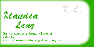 klaudia lenz business card